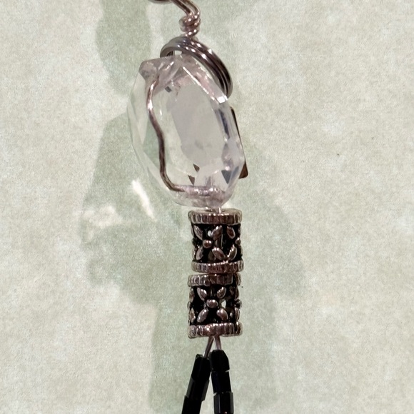 Purse Charm/ Keychain- Rhinestone Rose- Handmade - Picture 10 of 11